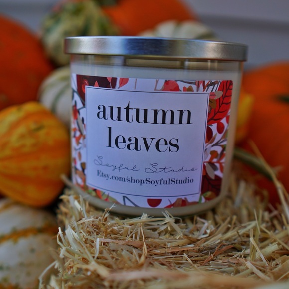 Autumn leaves soy candle - Picture 3 of 5